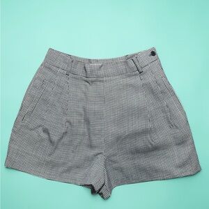 Ann Taylor Black and White Patterned High Waist Shorts